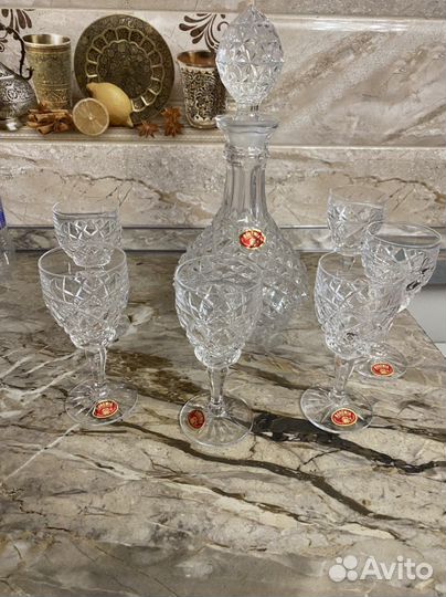 Штоф графин хрустальный,производство Чехия Богемия