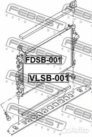 Vlsb001 Втулка крепления радиатора