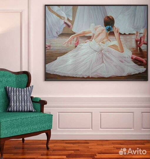 Красивая картина маслом Балерина Ручная работа