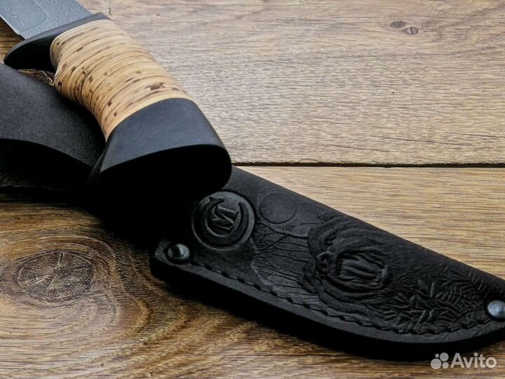 Нож Егерь из дамасской стали
