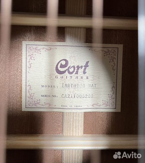 Акустическая гитара cort earth 100 nat
