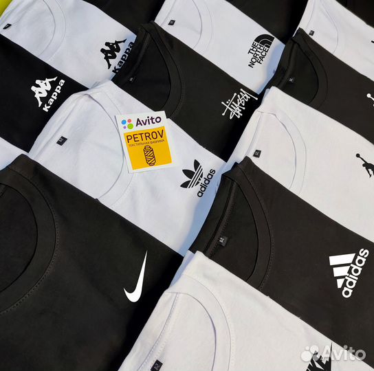 Футболки малый опт TNF черн 56