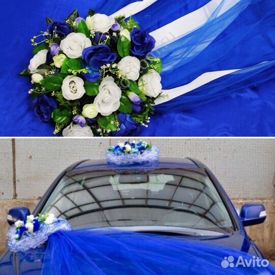 Украшение на капот свадебного автомобиля