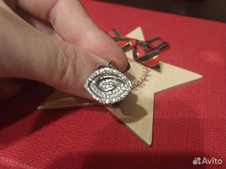 Кольцо серебро