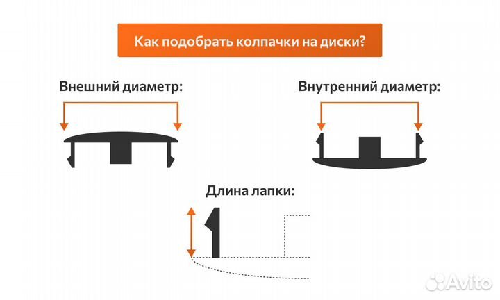 Комплект: колпак на диск Mercedes AMG 4 шт