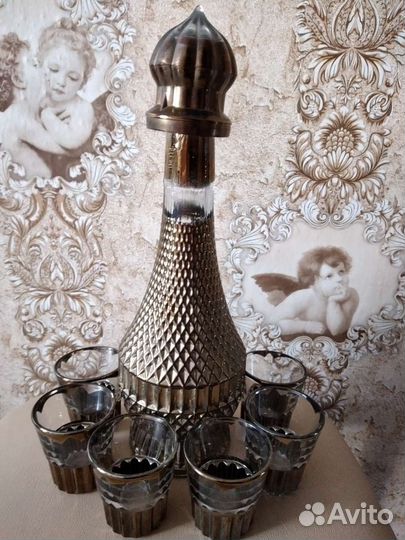 Графин с рюмками стекло (ссср)