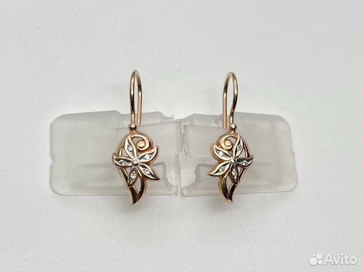 Золотые серьги 585 пробы