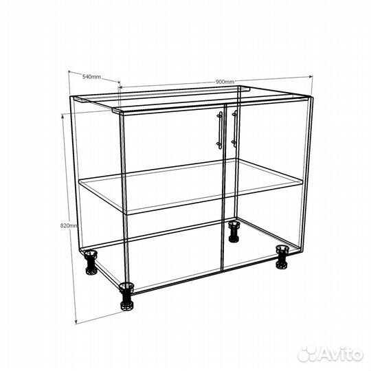 Шкаф напольный Амика-6q для кухни на заказ