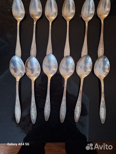Мельхиоровые ложки СССР 12 штук
