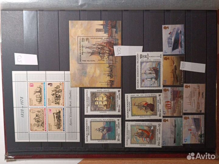 Марки корабли чистые