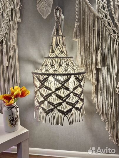 Абажур макраме люстра ручная работа
