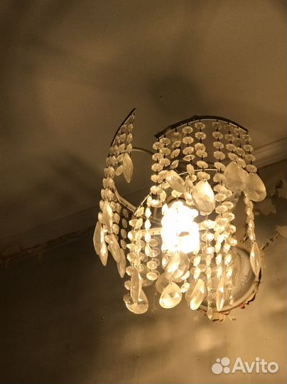 Люстры хрустальные бу + бра