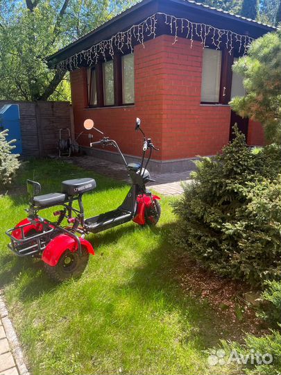 Электротрицикл whie siberiatrke mini RED 1500W