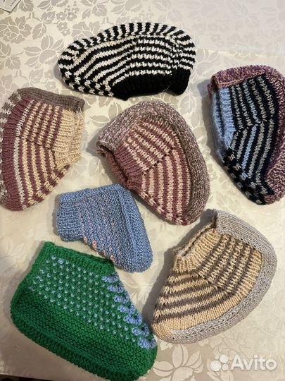 Носочки тапочки вязаные