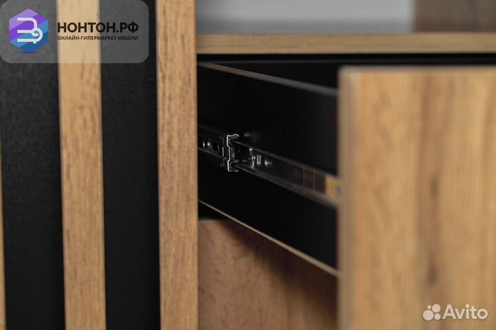 Тумба прикроватная Либерти 51.17 дуб вотан / черны