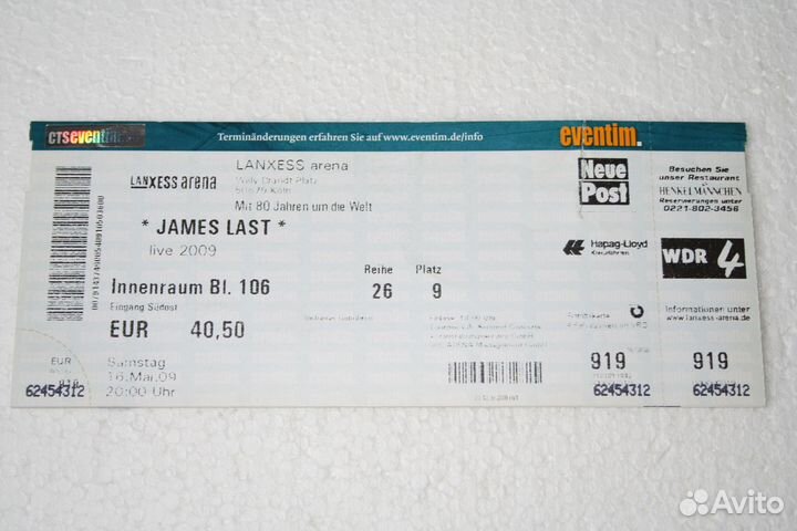 Билет The Rolling Stones/ Leonard Cohen/ James Las