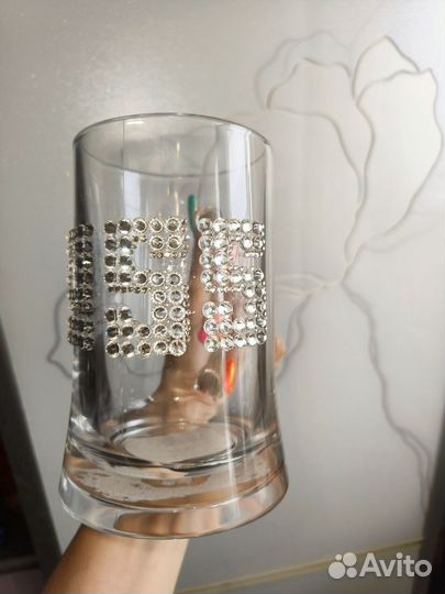 Пивной бокал подарочный со стразами