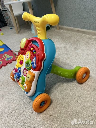 Ходунки каталка 3 в 1 столик муз центр от 6 мес