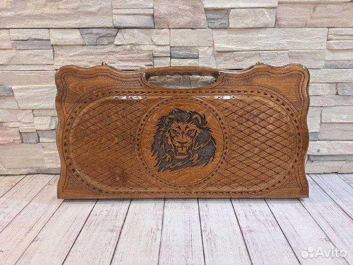 Нарды резные ручной работы Лев
