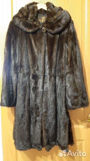 Шуба норковая с капюшоном 42 44