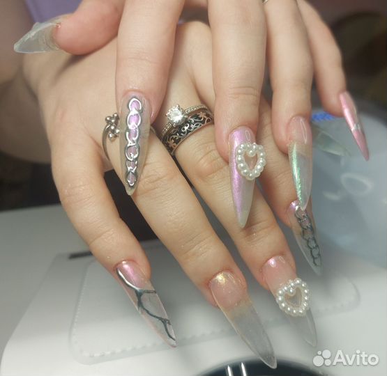 Креативный маникюр, наращивание ногтей