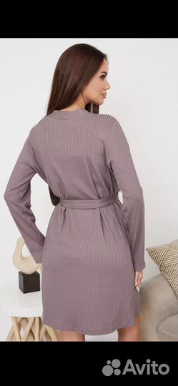 Халат женский домашний с сорочкой комплект 50-52