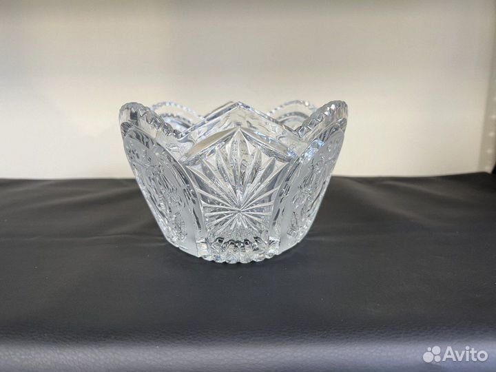 Салатник хрустальный Колокольчики 23,5 х 17,5 х 11