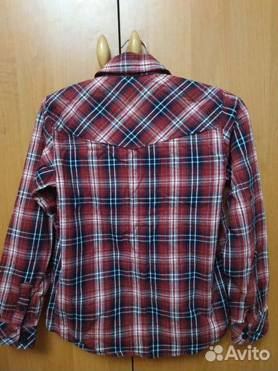 Фланелевая рубашка в клетку на мальчика acoola