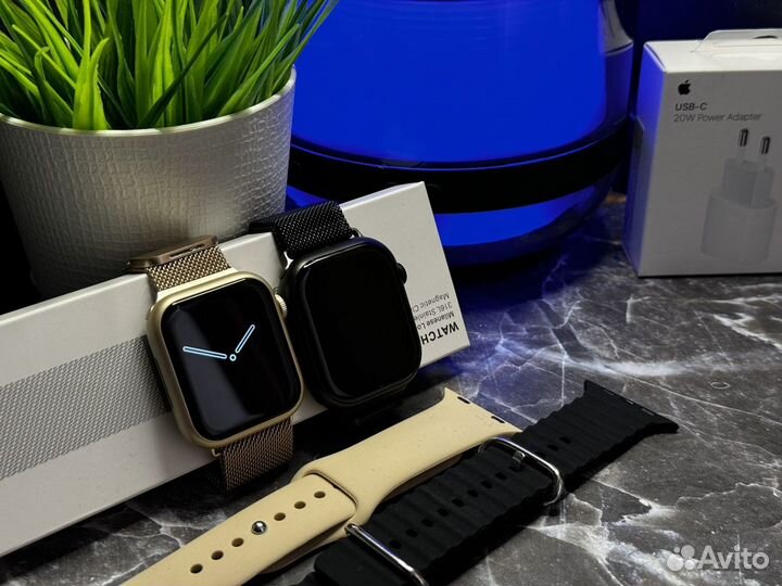 Смарт часы Apple watch 9 с двумя ремешками