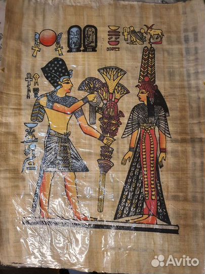 Папирус египетский/ Холст из папируса с рисунком