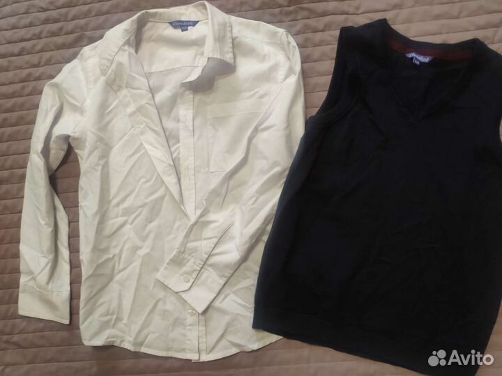 Рубашка и жилет для школы