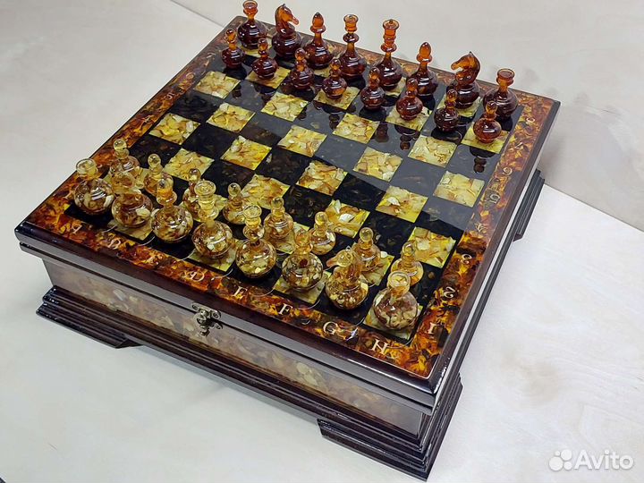 Шахматы янтарные арт.000141