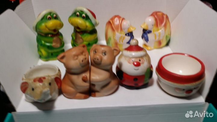 Солонка СССР фарфоровая 9 шт