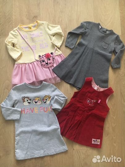 Одежда и обувь пакетом для девочки 74-98