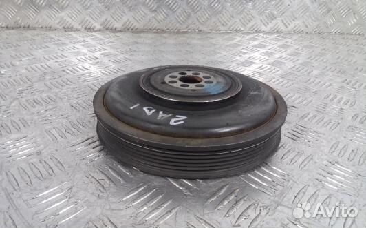 Шкив коленвала демпферный дизельный audi Q7 (2AD01
