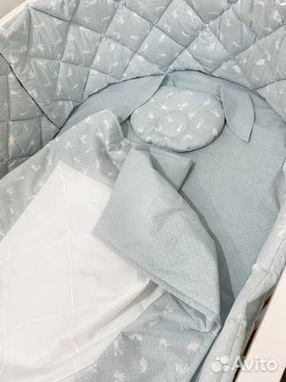 Новый набор - Бортики, одеяло, простыни 2шт