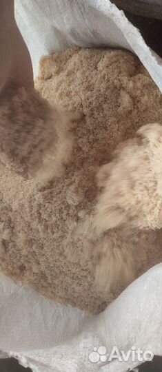 Опилки в мешках