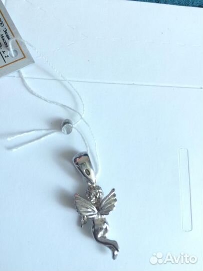 Подвеска из серебра, ангелочек