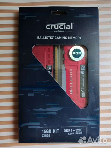 Опер. память Crucial Ballistix DDR4 2х8gb 3200 RGB