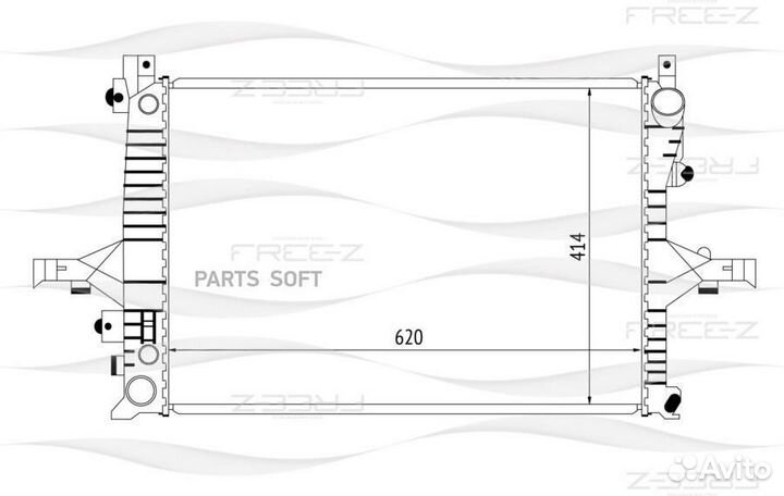 Радиатор охлаждения volvo S60/S80/XC70 98- 8601586