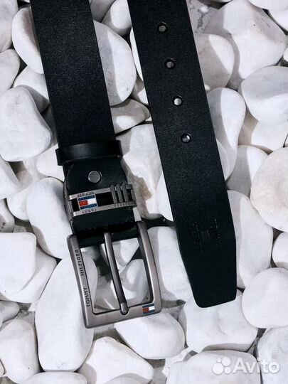 Мужской кожаный ремень tommy hilfiger