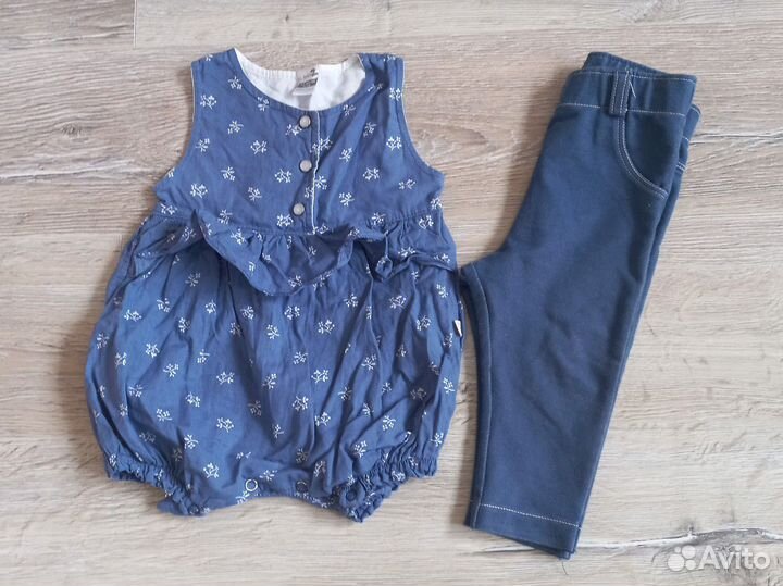 Пакет летних вещей для девочки 1-3 мес. 56-68р