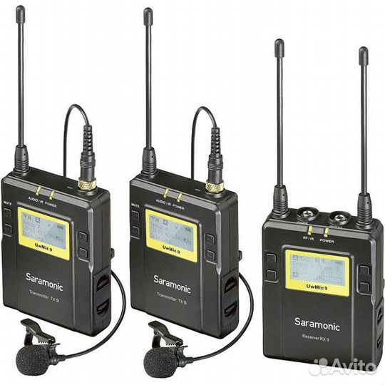 Радиопетличка Saramonic UwMic9 TX9+TX9+RX9 с 2пер