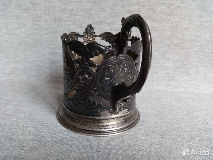 Подстаканник серебро 875 пробы Баку 1958