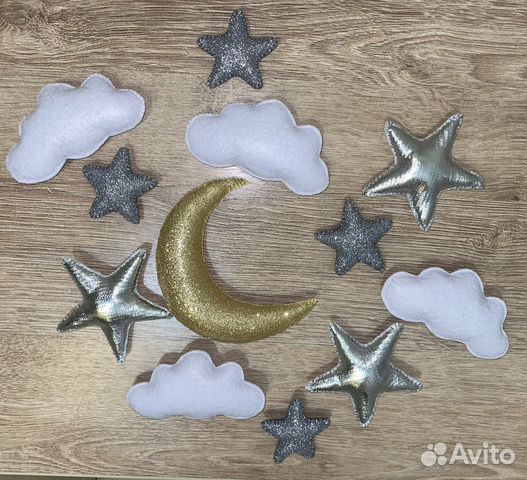 Мобиль на кроватку из фетра