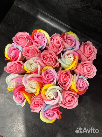 Букеты из мыльных роз