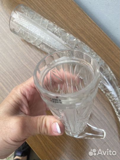 Рог изобилия,большой хрустальный Ретро