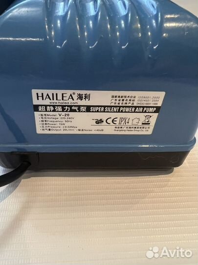 Hailea V20 компрессор для аквариума бесшумный
