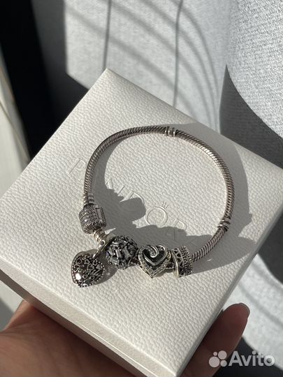 Браслет, шармы, кольцо