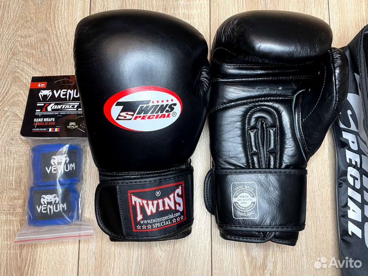 Боксерские перчатки Twins толстая кожа